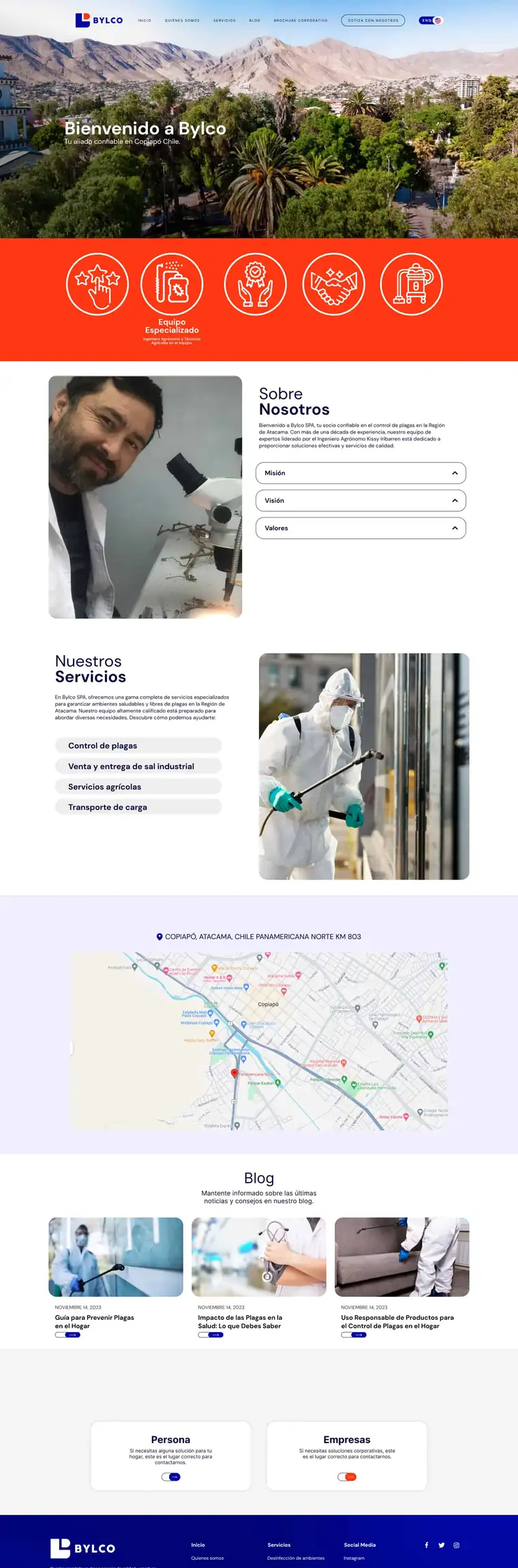 Sitio web de Bylco desarrollado por Agencia Chicle