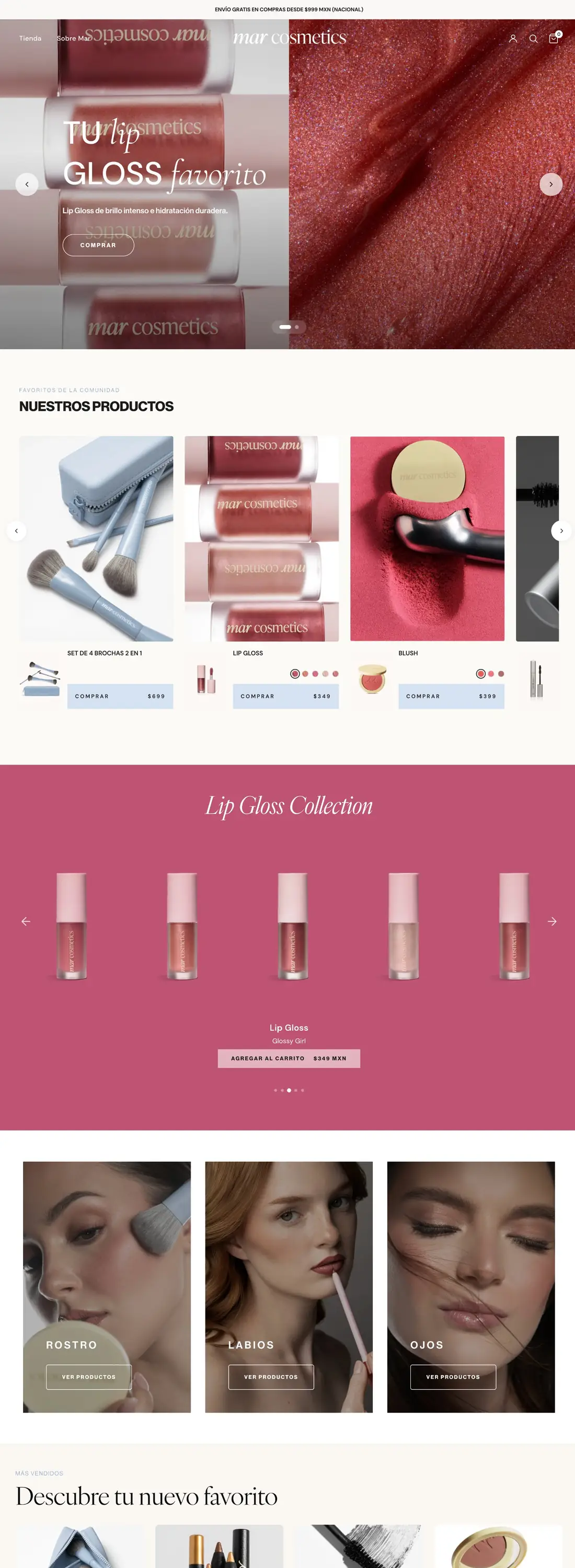 Tienda Shopify de Mar Cosmetics desarrollada por Agencia Chicle