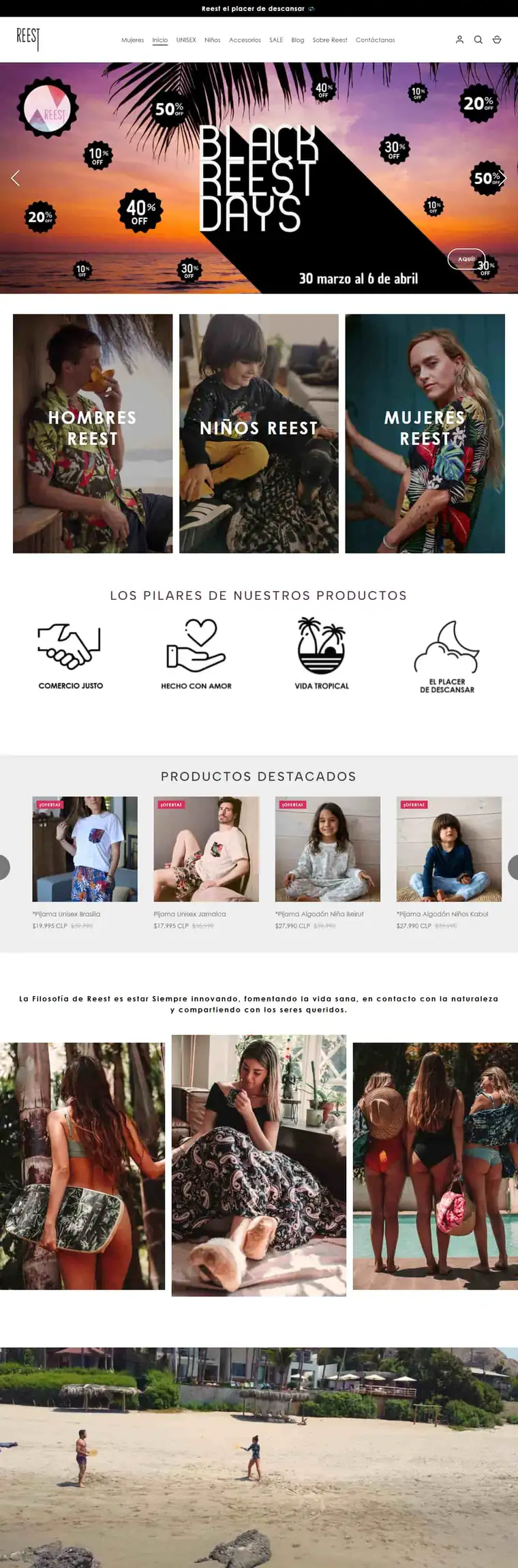 Sitio web de Reest desarrollado por Agencia Chicle